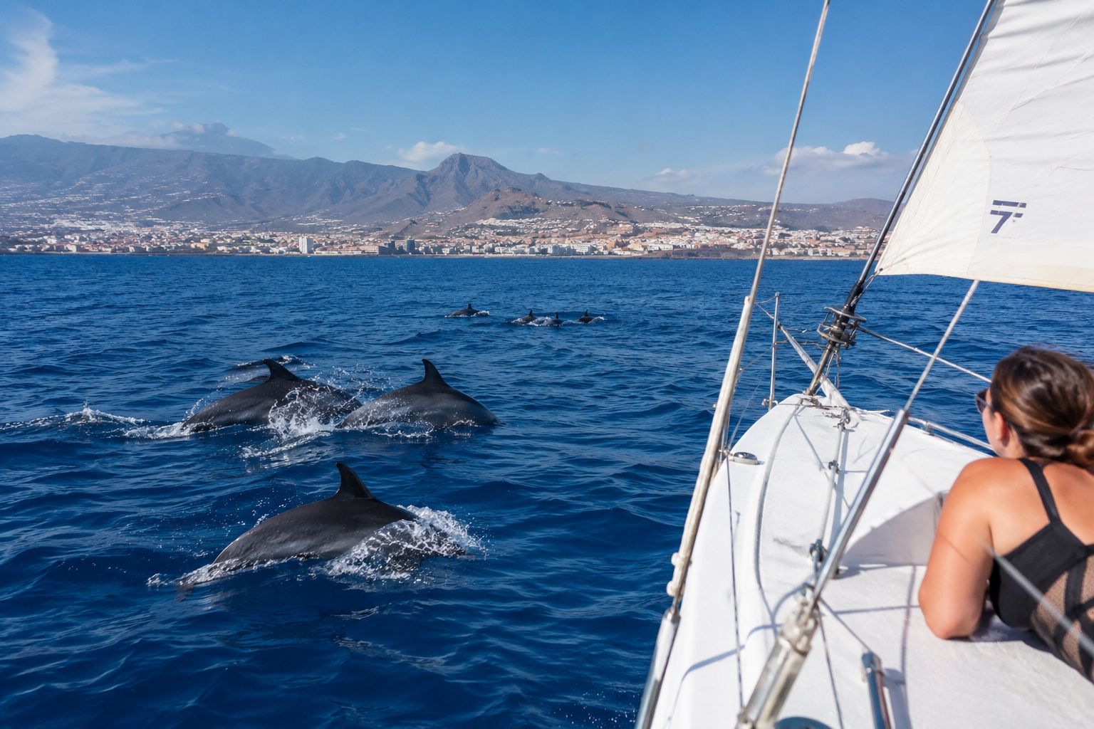 Lancha rápida con ballenas en Tenerife